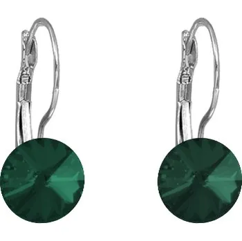 Náušnice Náušnice Rivoli se Swarovski Elements visací Emerald 8 mm