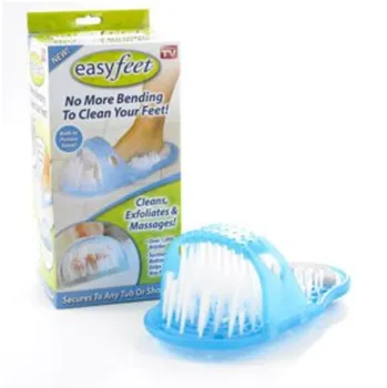 Koupelový kartáč Verk 1534 Čistící a masážní pantofel modrý