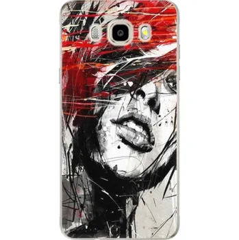 Pouzdro na mobilní telefon Odolné silikonové pouzdro iSaprio - Sketch Face - Samsung Galaxy J5 2016