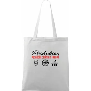 Pardubice město s tradicí - Taška bavlněná - 42 x 38 cm ( Bílá )