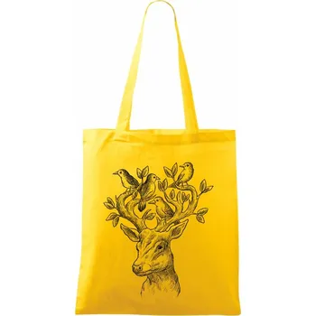 Jelen ochránce přírody - Taška bavlněná - 42 x 38 cm ( Žlutá )