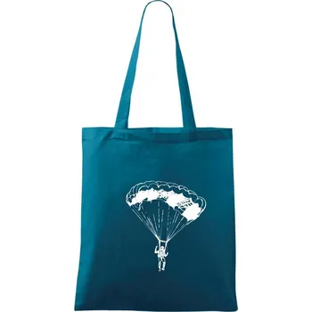 Parašutista - Taška bavlněná - 42 x 38 cm ( Petrolejová )