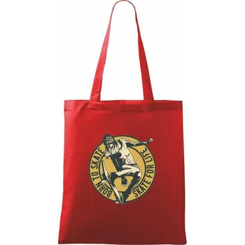 Skate girl - Taška bavlněná - 42 x 38 cm ( Červená )