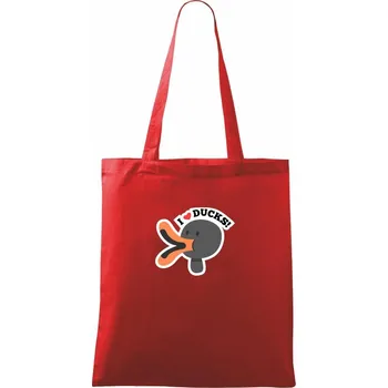 I love ducks - kreslený - Taška bavlněná - 42 x 38 cm ( Červená )