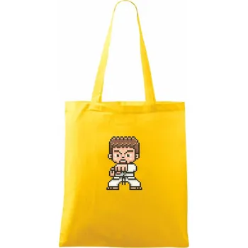 Karate pixel - Taška bavlněná - 42 x 38 cm ( Žlutá )