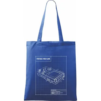 Nákupní taška Nákres kapesní videohra - Taška bavlněná - 42 x 38 cm ( Královská modrá )