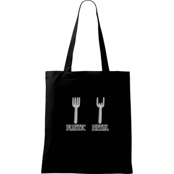 Plastic Metal - Taška bavlněná - 42 x 38 cm ( Černá )