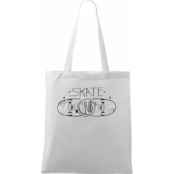 Skate club na šířku - Taška bavlněná - 42 x 38 cm ( Bílá )