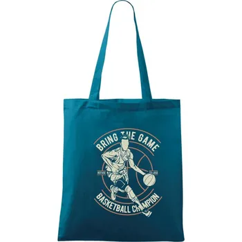 Bring The Gamebasketbal - Taška bavlněná - 42 x 38 cm ( Petrolejová )