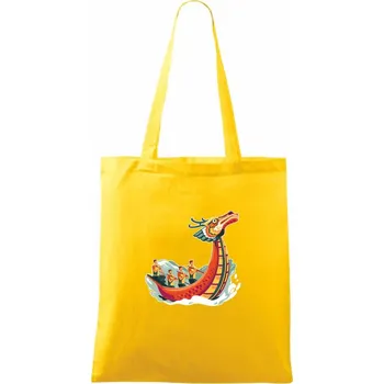 Dračí lodě při závodě - Taška bavlněná - 42 x 38 cm ( Žlutá )