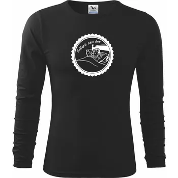 Chlapecké tričko Nejlepší část dne - Triko dětské Long Sleeve - 122 cm/6 let ( Černá )