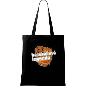 Baseballová legenda - Taška bavlněná - 42 x 38 cm ( Černá )