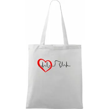 Nákupní taška Bernský salašnický pes EKG - Taška bavlněná - 42 x 38 cm ( Bílá )