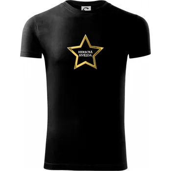 Pánské tričko Herecká hvězda - Viper FIT - Pánské zůžené tričko - L ( Černá )