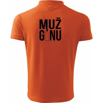 Pánská košile Muž ginu - Polokošile pánská Pique Polo 203 - XL ( Oranžová )