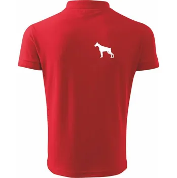 Pánská košile Dobrman ikona prso - Polokošile pánská Pique Polo 203 - 2XL ( Červená )