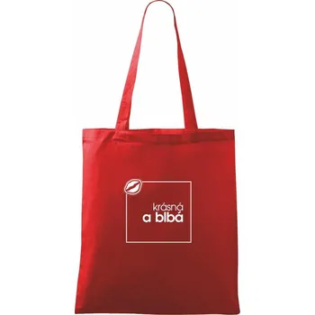 Jsem krásná a blbá ve čtverci - Taška bavlněná - 42 x 38 cm ( Červená )