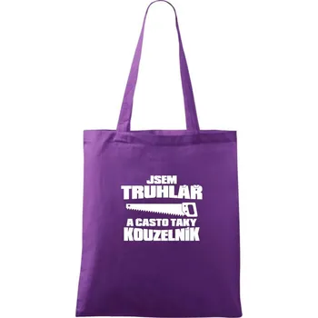 Truhlář kouzelník - Taška bavlněná - 42 x 38 cm ( Fialová )