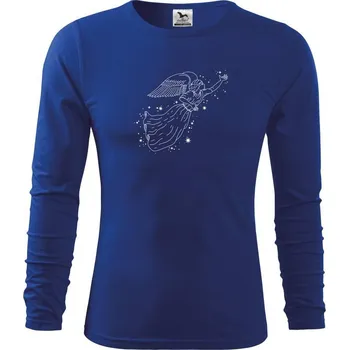 Chlapecké tričko Anděl letící - Triko dětské Long Sleeve - 122 cm/6 let ( Královská modrá )