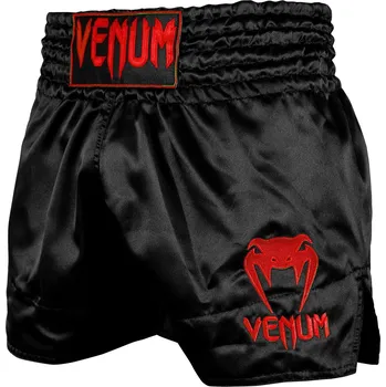 Oblečení pro bojové sporty Šortky Venum Classic Muay Thai - Black/Red Velikost: XXL