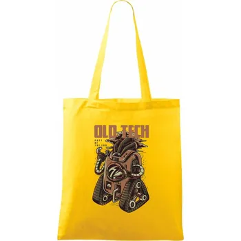 Old tech robot - Taška bavlněná - 42 x 38 cm ( Žlutá )
