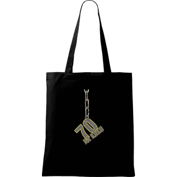 70 let na krku řetěz - Taška bavlněná - 42 x 38 cm ( Černá )