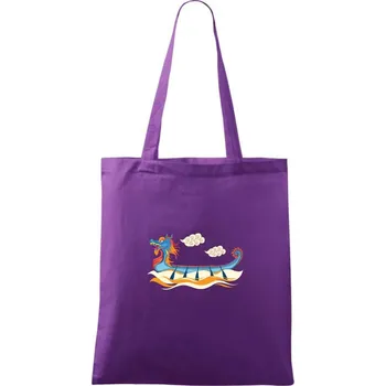 Dračí loď plameny - Taška bavlněná - 42 x 38 cm ( Fialová )