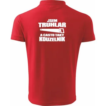 Pánská košile Truhlář kouzelník - Polokošile pánská Pique Polo 203 - S ( Červená )