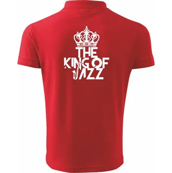 Pánská košile King of Jazz - Polokošile pánská Pique Polo 203 - 2XL ( Červená )