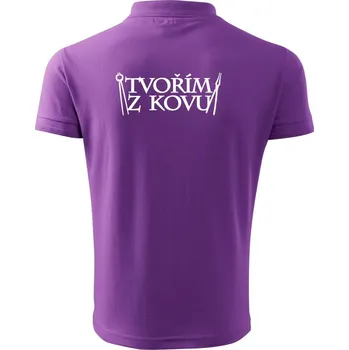 Pánská košile Tvořím z kovu - Polokošile pánská Pique Polo 203 - XL ( Fialová )