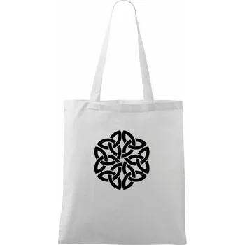 Keltský ornament - Taška bavlněná - 42 x 38 cm ( Bílá )