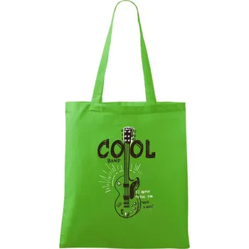 Nákupní taška Cool band kytara - Taška bavlněná - 42 x 38 cm ( Apple Green )