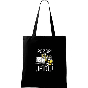 Pozor jedu ještěrka - Taška bavlněná - 42 x 38 cm ( Černá )