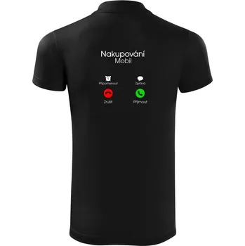 Pánská košile Nakupování volá - Polokošile Victory sportovní (dresovina) - XL ( Černá )