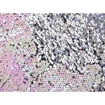 Stoklasa Flitrová látka bílá/stříbrná 1,3/1 m