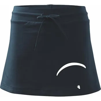 Dámská sukně Obrys padáku velký - Sportovní sukně - two in one - L ( Námořní modrá (velmi tmavá - téměř černá) )
