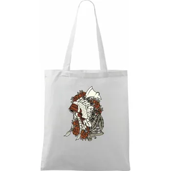 Indian čelenka - Taška bavlněná - 42 x 38 cm ( Bílá )