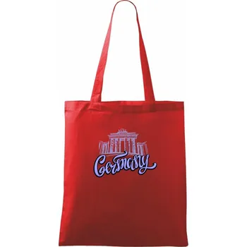 Nákupní taška Germany Lettering - Taška bavlněná - 42 x 38 cm ( Červená )