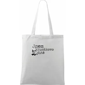 Nákupní taška Jsem husákovo dítě - Taška bavlněná - 42 x 38 cm ( Bílá )
