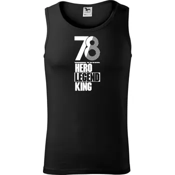 Hero, Legend, King x Queen 1978 - Tílko pánské Core - 2XL ( Černá )