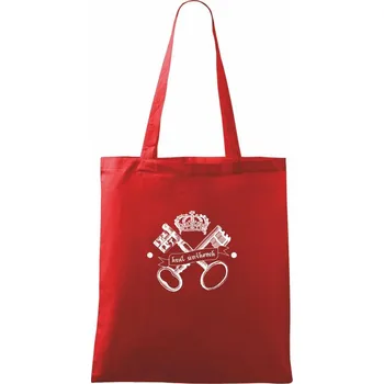 Nákupní taška Král únikovek - Taška bavlněná - 42 x 38 cm ( Červená )
