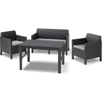 ALLIBERT ORLANDO + LYON TABLE Set zahradní, grafit/šedá 17204944 free_store_pickup