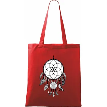 Nákupní taška Lapač snů - kresba - Taška bavlněná - 42 x 38 cm ( Červená )