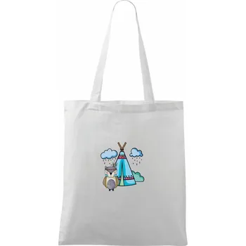 Indiánská sova - Taška bavlněná - 42 x 38 cm ( Bílá )