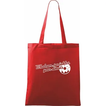 Nákupní taška Whatever Sprinkles your Donuts - Taška bavlněná - 42 x 38 cm ( Červená )