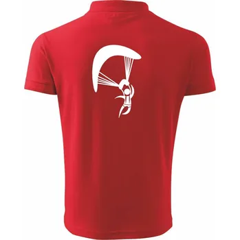 Pánská košile Paragliding panáček ikona - Polokošile pánská Pique Polo 203 - 4XL ( Červená )