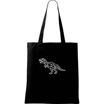 Tyranosaurus geometrie - Taška bavlněná - 42 x 38 cm ( Černá )