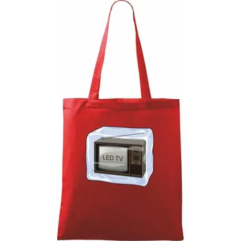 Nákupní taška LED TV (Hana-creative) - Taška bavlněná - 42 x 38 cm ( Červená )