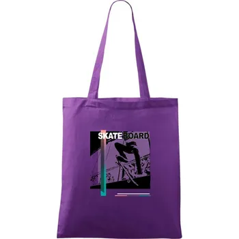 Skateboard black photo - Taška bavlněná - 42 x 38 cm ( Fialová )