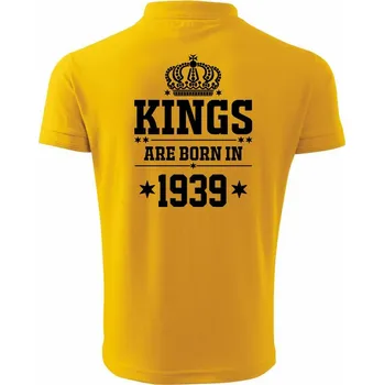 Pánská košile Kings are born in 1939 - Polokošile pánská Pique Polo 203 - S ( Žlutá )